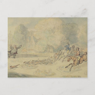 Der verärgerte Botaniker (w/c, Pen & Tinte) Postkarte