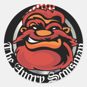 Der verärgerte Scotsman Runder Aufkleber