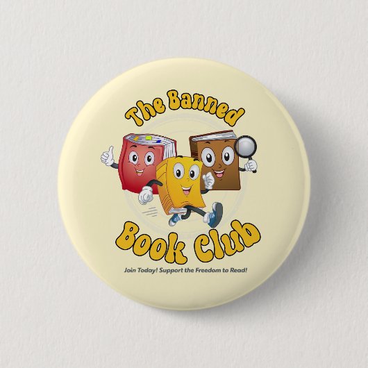 Der verbotene Buchklub Button (Vorderseite)
