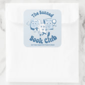 Der verbotene Buchklub Quadratischer Aufkleber (Tasche)