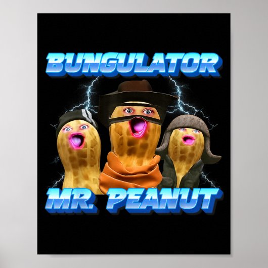 Der verbrannte Erdnuss Funny Goop Herr Erdnuss Bun Poster (Vorne)