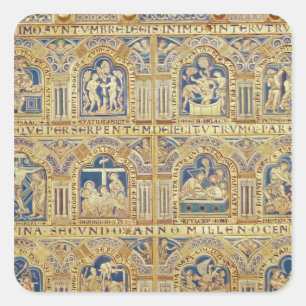 Der Verdun-Altar, dekorative Schilderung Quadratischer Aufkleber