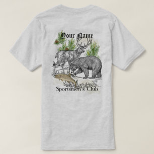 Der Verein-Gewohnheit der Northwoods Tier-Sportler T-Shirt