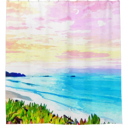 Der vergessene Strand Duschvorhang (Vorderseite)