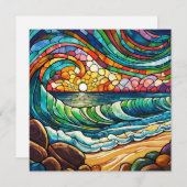 Der verglaste Strand und der Sonnenuntergang (Vorne/Hinten)