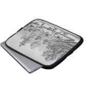 Der Vergnügensgarten und der Pavillon von Papst Laptopschutzhülle (Vorne Knopf)