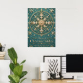 Der vergoldete Frost-Mandala Poster (Heimbüro)