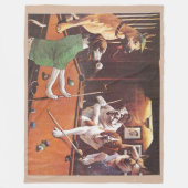 Der verkratzende Beagle Fleecedecke (Vorderseite)