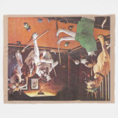 Der verkratzende Beagle Fleecedecke (Vorderseite (Horizontal))