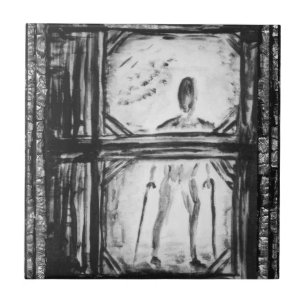 Der verkrüppelte Mann Fliese