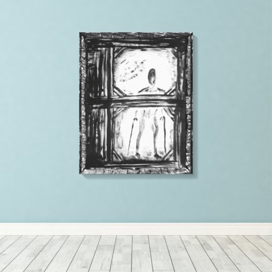 Der verkrüppelte Mann Leinwanddruck (Insitu (Holzboden))