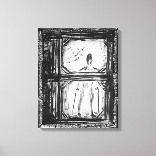 Der verkrüppelte Mann Leinwanddruck (Vorderseite)