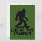 Der Verlass No Trace Champion Funny Bigfoot Einladung (Vorderseite)
