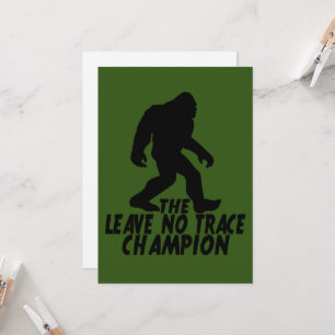 Der Verlass No Trace Champion Funny Bigfoot Einladung