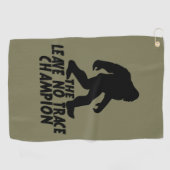Der Verlass No Trace Champion Funny Bigfoot Golfhandtuch (Horizontal)