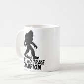Der Verlass No Trace Champion Funny Bigfoot Kaffeetasse (Vorderseite Links)