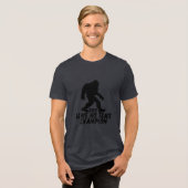 Der Verlass No Trace Champion Funny Bigfoot Tri-Blend Shirt (Vorderseite voll)