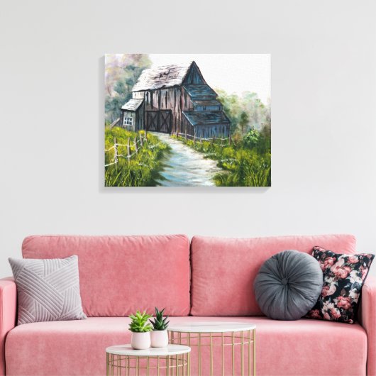 Der verlorene Holzstall Leinwanddruck (Insitu (Wohnzimmer))