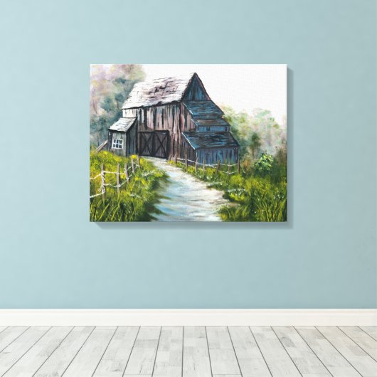 Der verlorene Holzstall Leinwanddruck (Insitu (Holzboden))