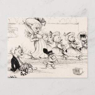 Der Verlust der Liebe durch Louis Wain Postkarte