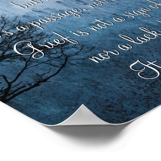 Der Verlust eines geliebten Posters Poster (Ecke)