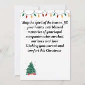 Der Verlust eines Haushundes bei Weihnachten Einladung (Rückseite)