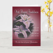 Der Verlust von Godmutter mit tiefem Herzen auf de Karte (Gelbe Blume)