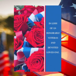 Der Verlust von Veteran Loved One Sympathy Card Dankeskarte