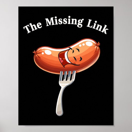 Der Vermisste Link Sausage Lächeln Grillen Party S Poster (Vorne)
