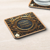 "Der Vermögensfaktor" Getränkeuntersetzer (Linke Seite)