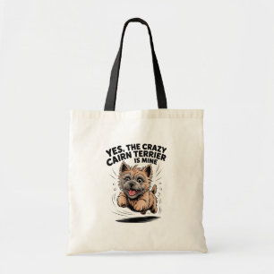 Der verrückte Cairn Terrier gehört mir Tragetasche
