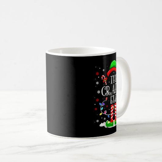 Der verrückte Elf Funny Xmas Elf Matching Family C Kaffeetasse (VorderseiteRechts)