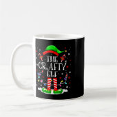 Der verrückte Elf Funny Xmas Elf Matching Family C Kaffeetasse (Links)