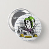 Der verrückte Hatter-Knopf Button (Vorne & Hinten)