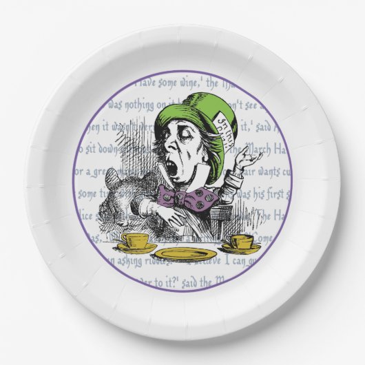Der verrückte Hatter Pappteller (Vorderseite)