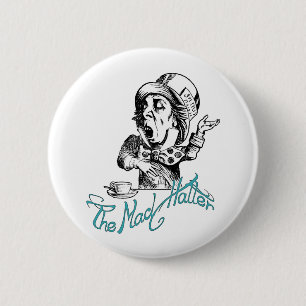 Der verrückte Hutmacher Button
