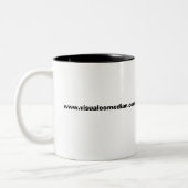 Der verrückte Kellner! … Karikatur-Joe-Tasse! Zweifarbige Tasse (Links)