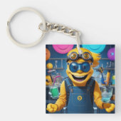 „Der verrückte Laborheld – Spaß im Reagenzglas!“ Schlüsselanhänger (Vorderseite)