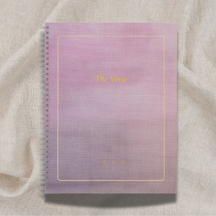 Der Vers Benutzerdefiniertes Mauve- und Gold-Poe Notizblock