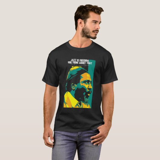Der verschlafene Mönch. Thelonium Sphere Monk. an T-Shirt (Vorne ganz)