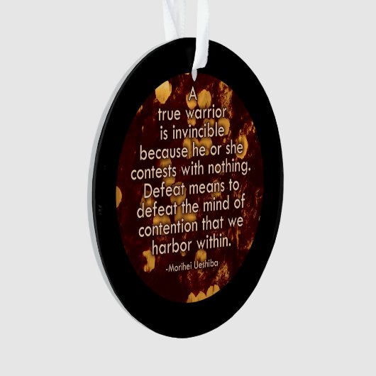Der Verstand des Streits - Aikido-Friedenszitat Ornament (Vorderseite)