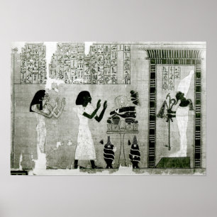 Der Verstorbene in Begleitung seiner Schwester Poster