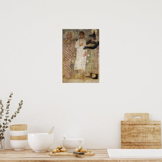 Der Verstorbene und seine Mumie unter Anubis-Schut Poster (Küche)