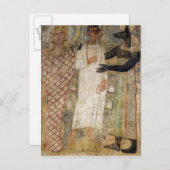 Der Verstorbene und seine Mumie unter Anubis-Schut Postkarte (Vorne/Hinten)