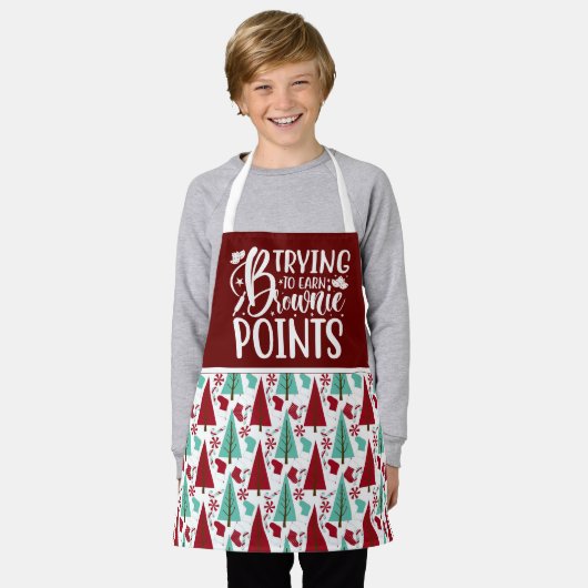 Der Versuch, Brownie Points Weihnachten zu verdien Schürze (Getragen)