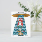 Der Versuch, den Santa zu stehlen Feiertagspostkarte (Stehend Vorderseite)