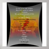 Der Versuch ist das Risiko eines Versagens Poster (Vorne)