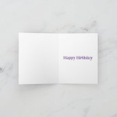 Der vertikale Geburtstag des Einhorns Karte (Innenseite)