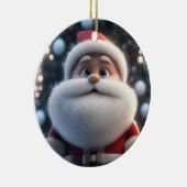 Der vertraute Weihnachtsmann Keramik Ornament (Rechts)