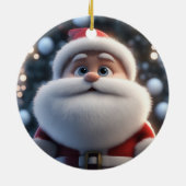 Der vertraute Weihnachtsmann Keramik Ornament (Hinten)